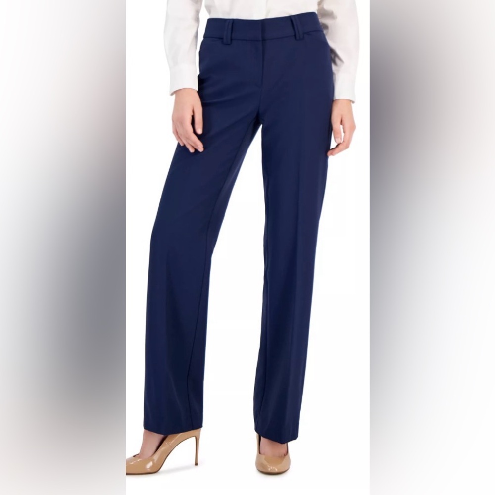 INC International Concepts Navy Boot-Cut Dress Pants